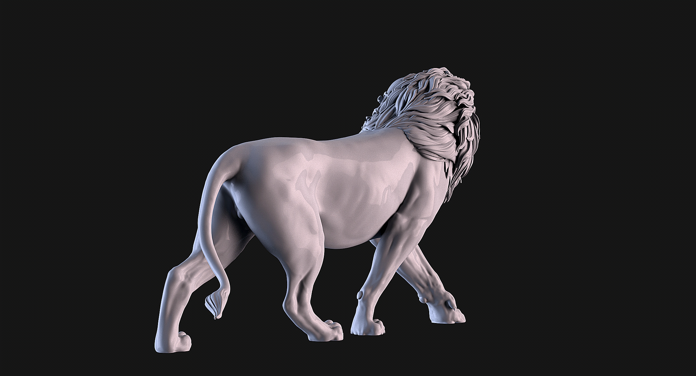 Lion Statue 3D print model_5