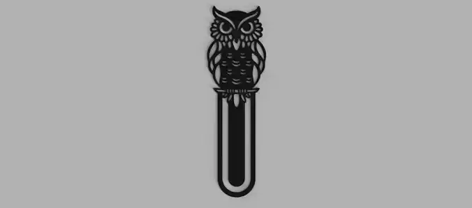 Owl on Branch Fretwork Bookmark
