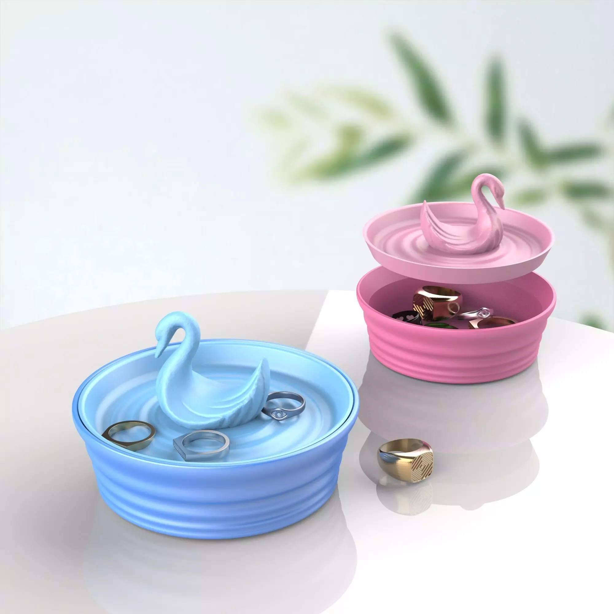 Swan Box - For Jewelry - Keys - Accessory - Small Items 3D print model