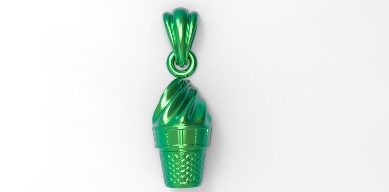 ice cream pendant Necklace Charm bracelet Jewelry gift 3D print model_14