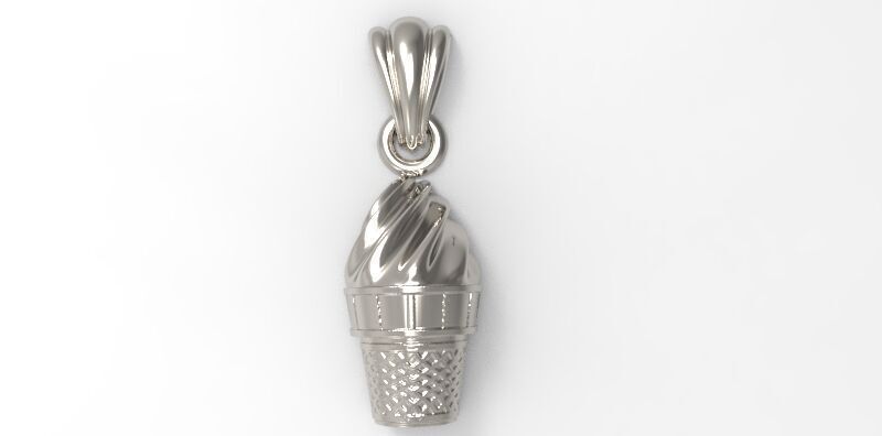 ice cream pendant Necklace Charm bracelet Jewelry gift 3D print model_10