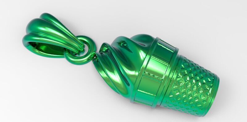 ice cream pendant Necklace Charm bracelet Jewelry gift 3D print model_19