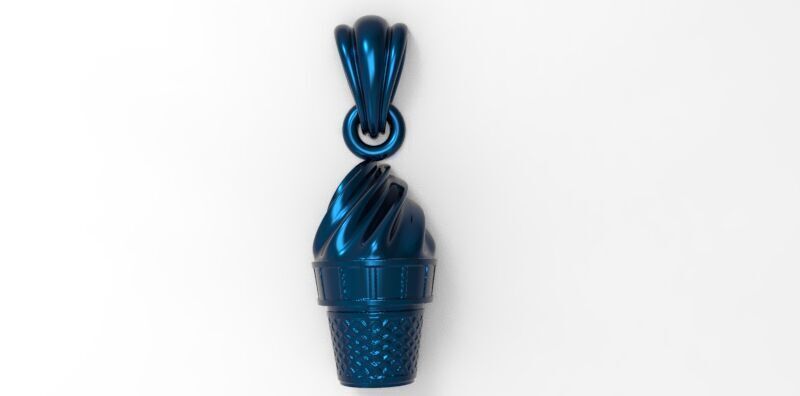 ice cream pendant Necklace Charm bracelet Jewelry gift 3D print model_15
