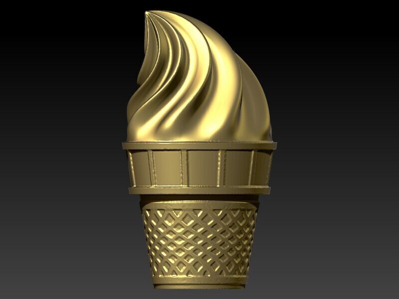 ice cream pendant Necklace Charm bracelet Jewelry gift 3D print model_1