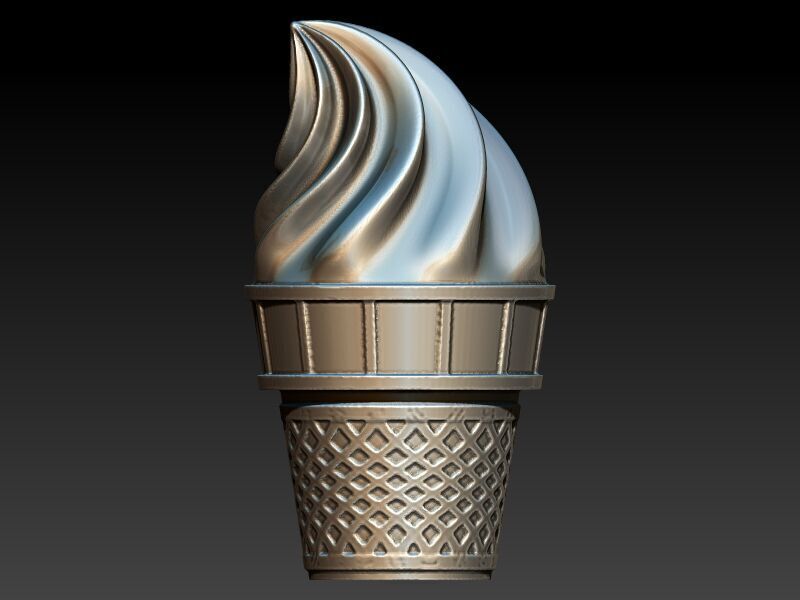 ice cream pendant Necklace Charm bracelet Jewelry gift 3D print model_9