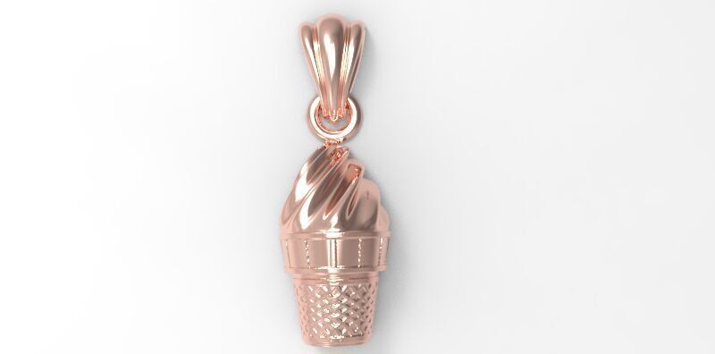 ice cream pendant Necklace Charm bracelet Jewelry gift 3D print model_12
