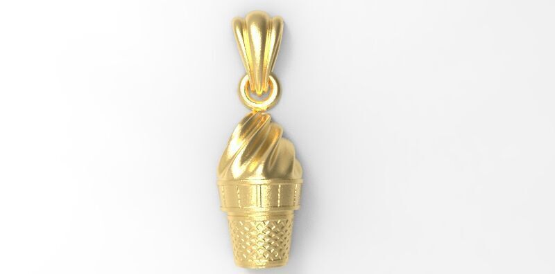 ice cream pendant Necklace Charm bracelet Jewelry gift 3D print model_11