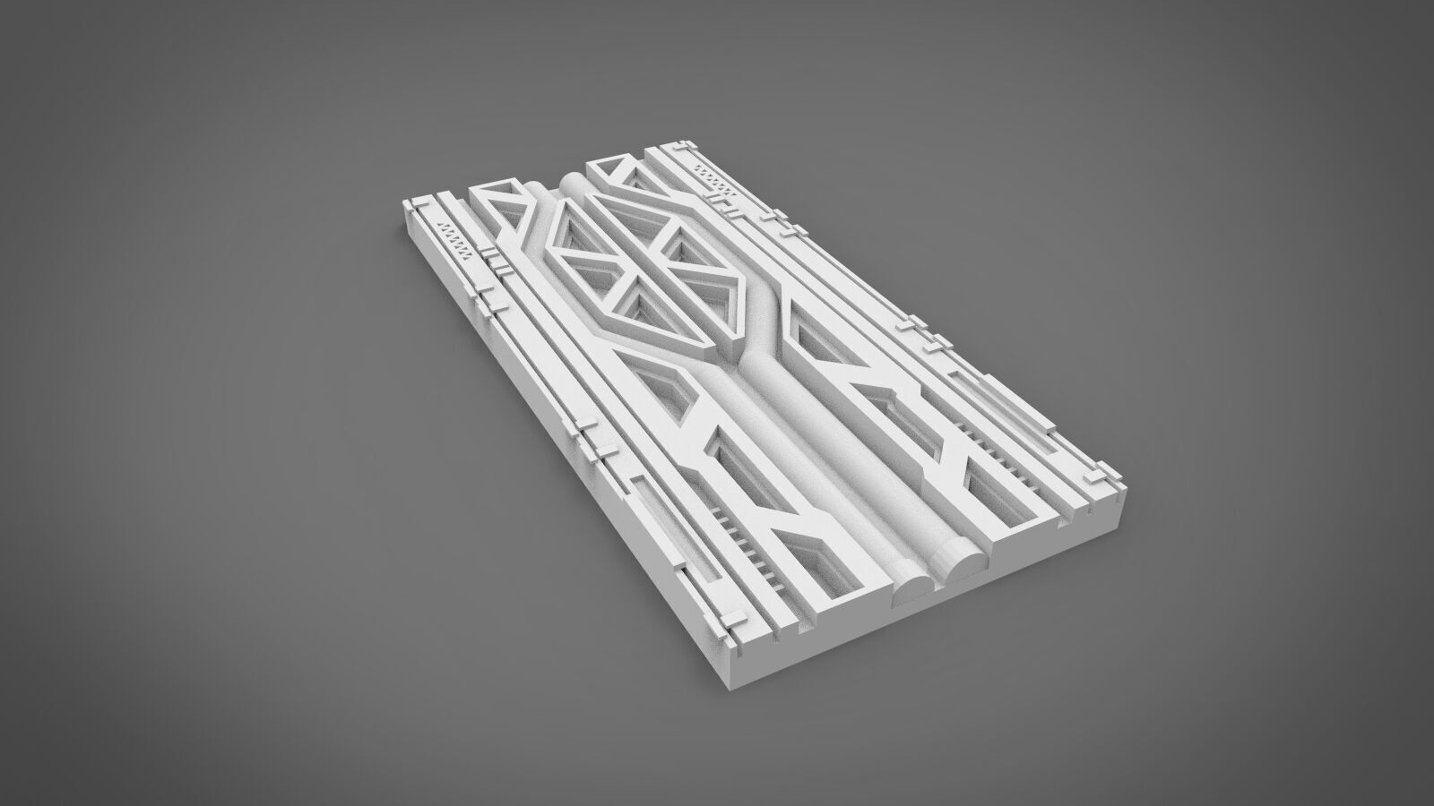 Scifi wall architect kitbash 3 3D print model_4