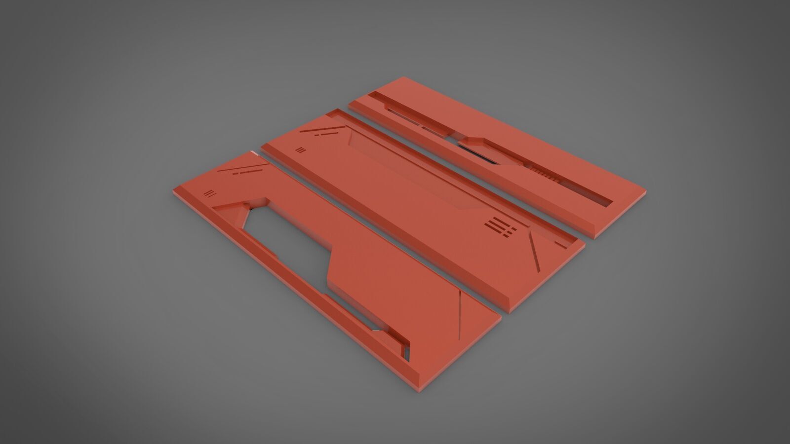 sci-fi kitbash wall 1 3D print model_3