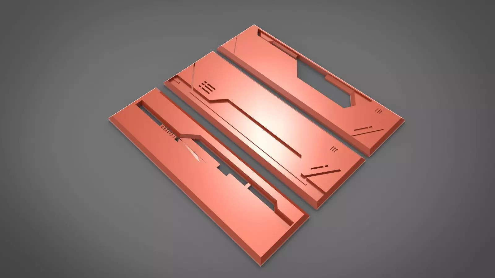 sci-fi kitbash wall 1 3D print model_0