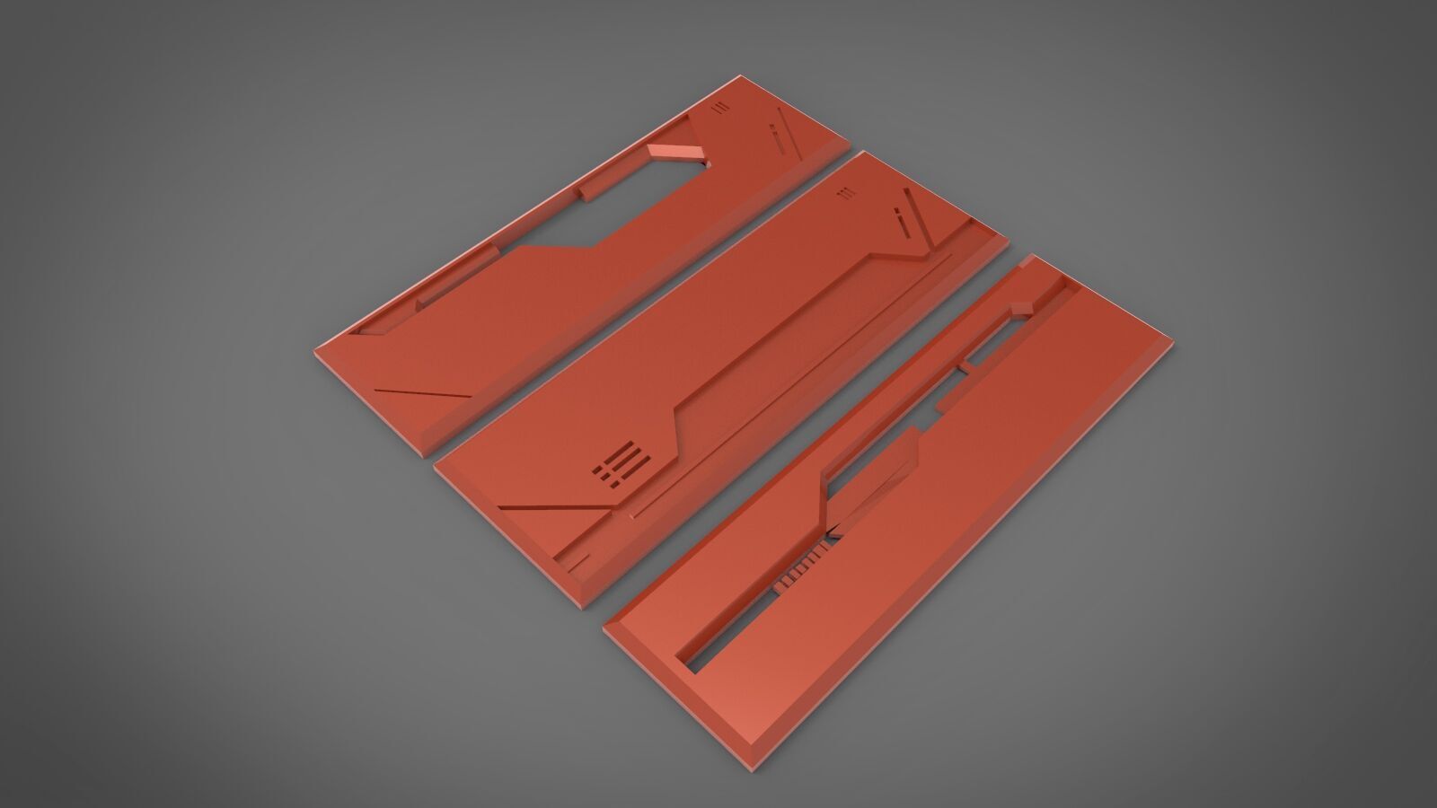 sci-fi kitbash wall 1 3D print model_2