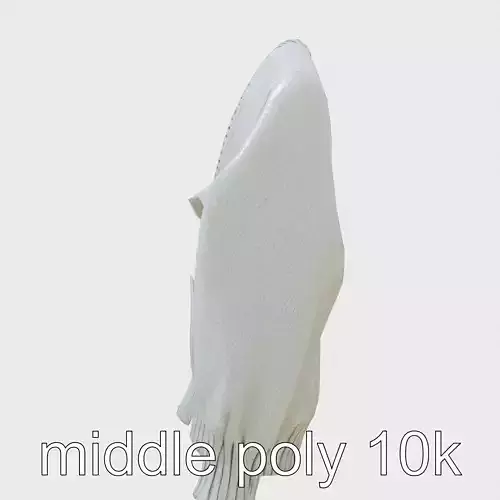 Contemporary Open Front Cardigan with Side Pockets 3D Model