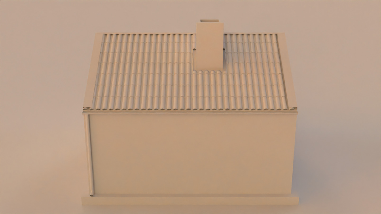 Little home Low-poly 3D model_5