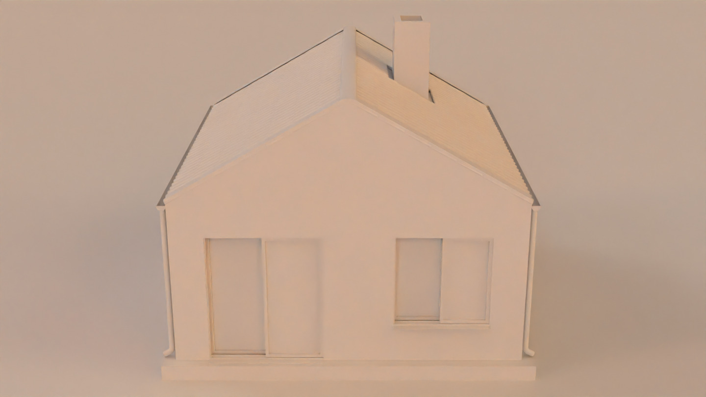 Little home Low-poly 3D model_3