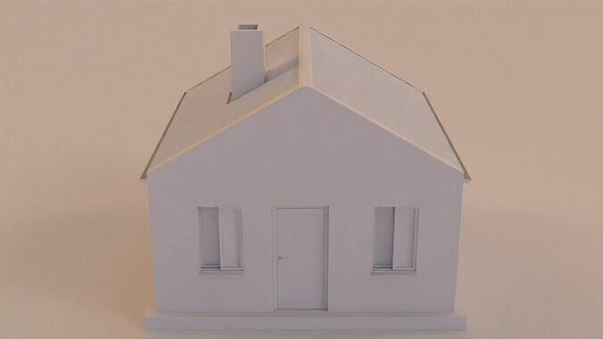 Little home Low-poly 3D model