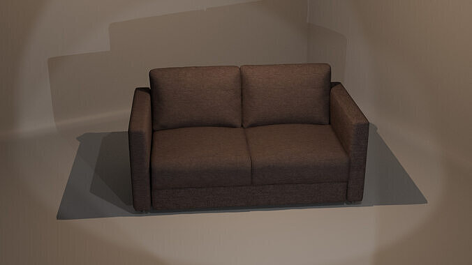 Two-Seater Sofa Low-poly 3D model