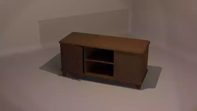 Vintage Wooden TV Stand with Storage Compartments