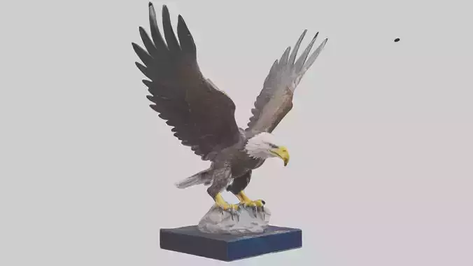 Eagle in flight statue model