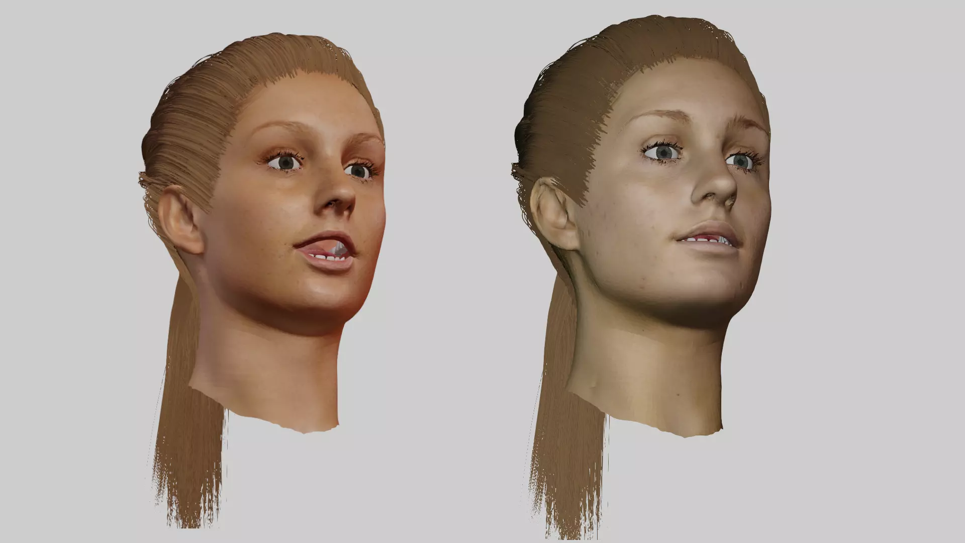 Hyper-realistic fully animated female character 3D model