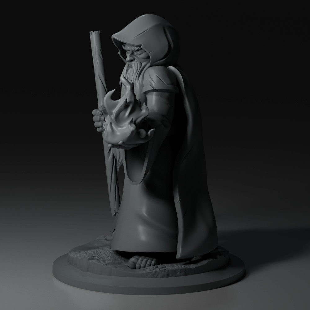 WIZARD MINIATURE stl 3D model_1