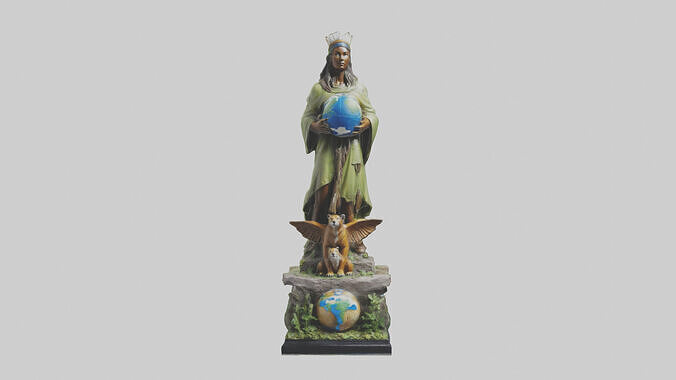 Earth and Wildlife Protector Statue model 3D model