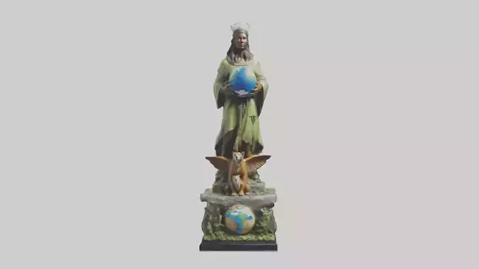 Earth and Wildlife Protector Statue model