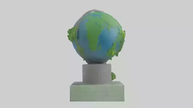Earth Day Memorial Statue model