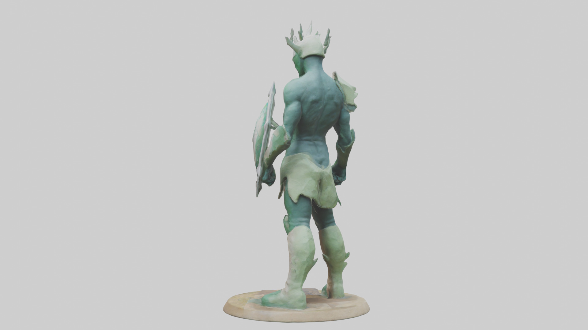 Earth Defender Sculpture model 3D model_5