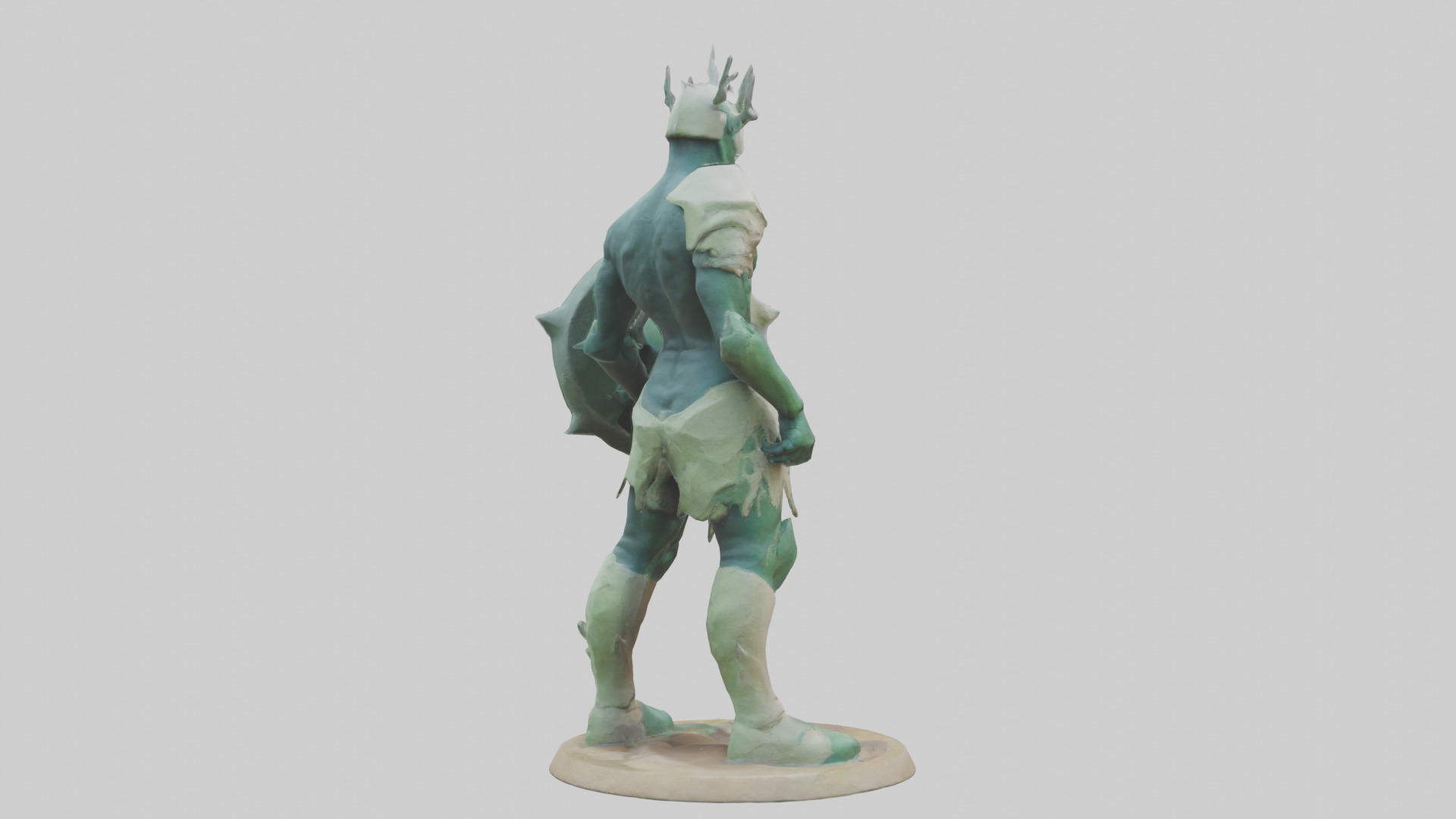Earth Defender Sculpture model 3D model_6
