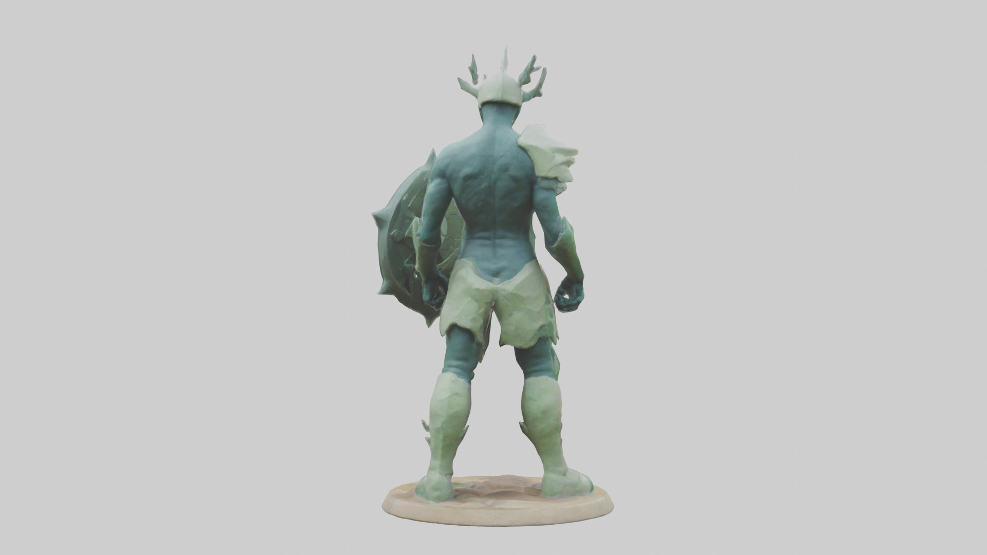 Earth Defender Sculpture model 3D model_3