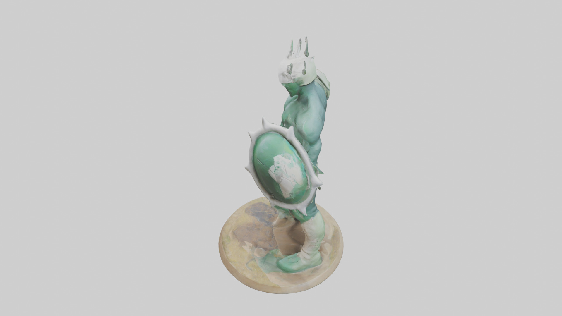 Earth Defender Sculpture model 3D model_17