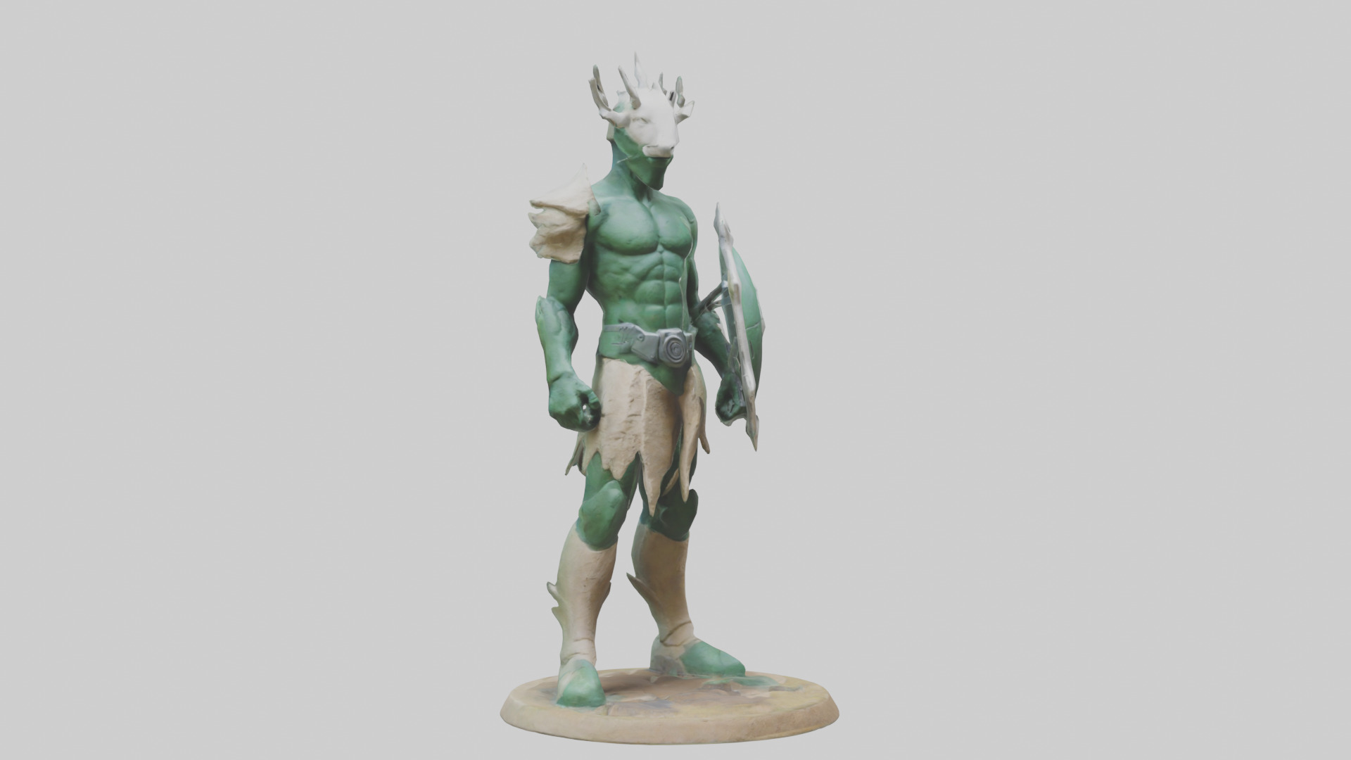 Earth Defender Sculpture model 3D model_11