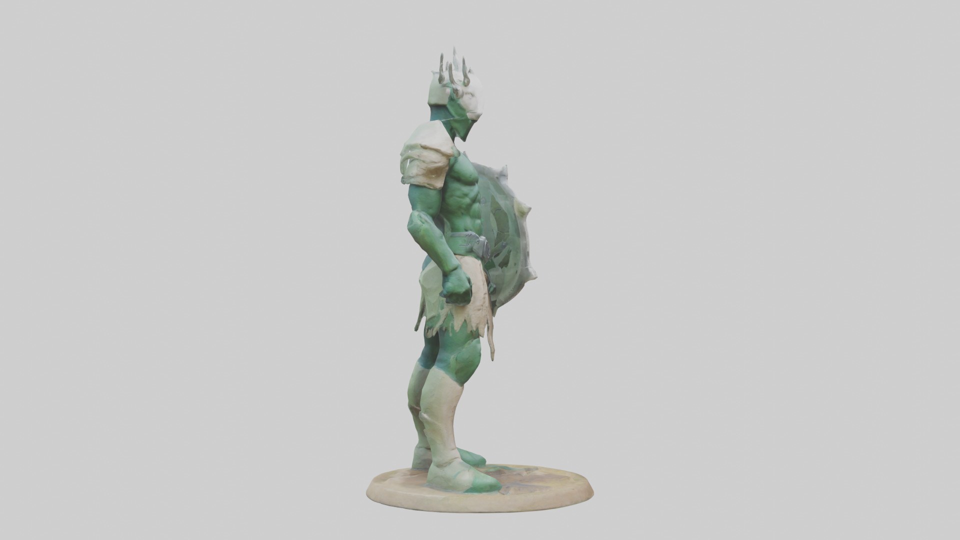Earth Defender Sculpture model 3D model_13