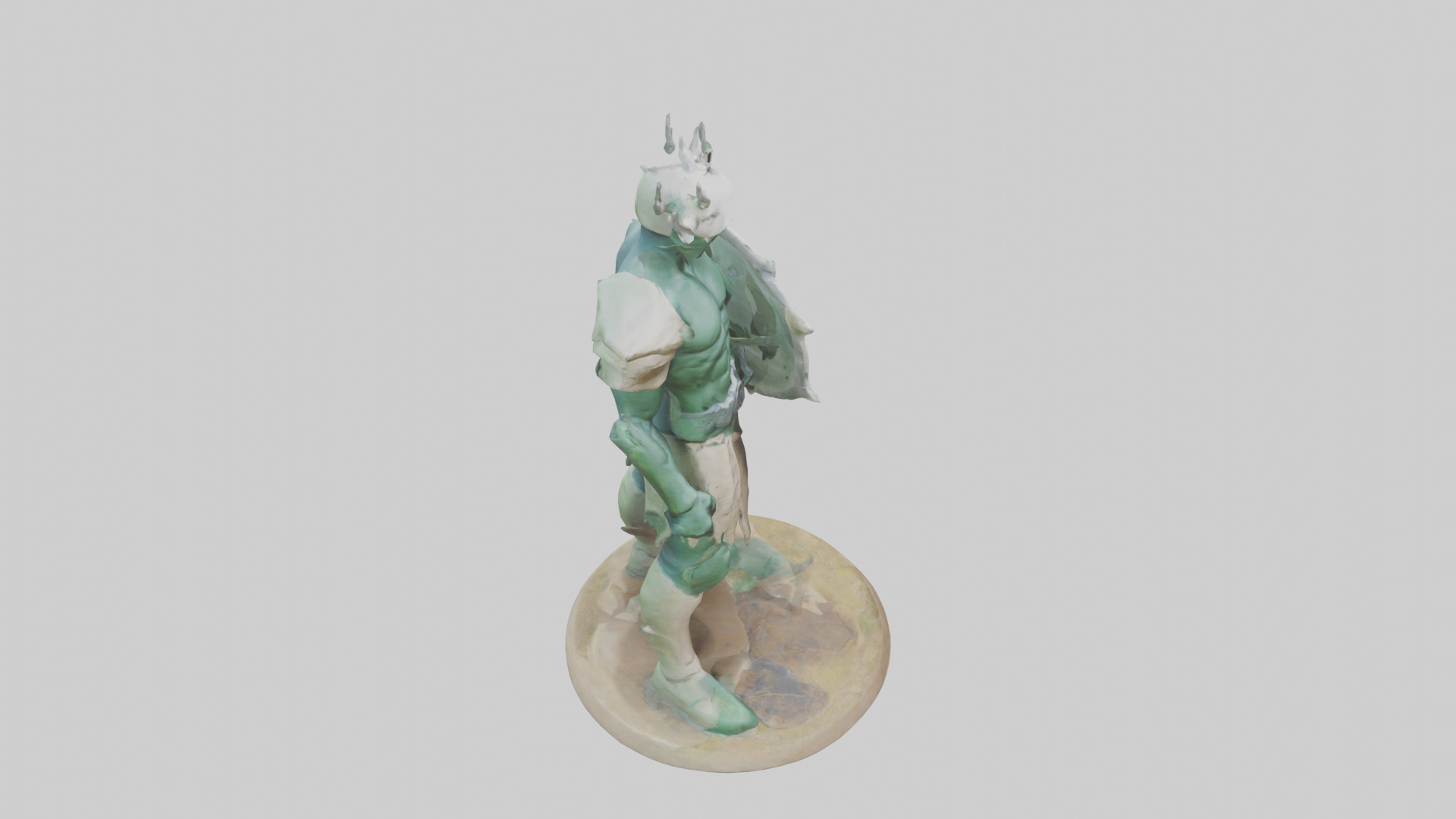 Earth Defender Sculpture model 3D model_18