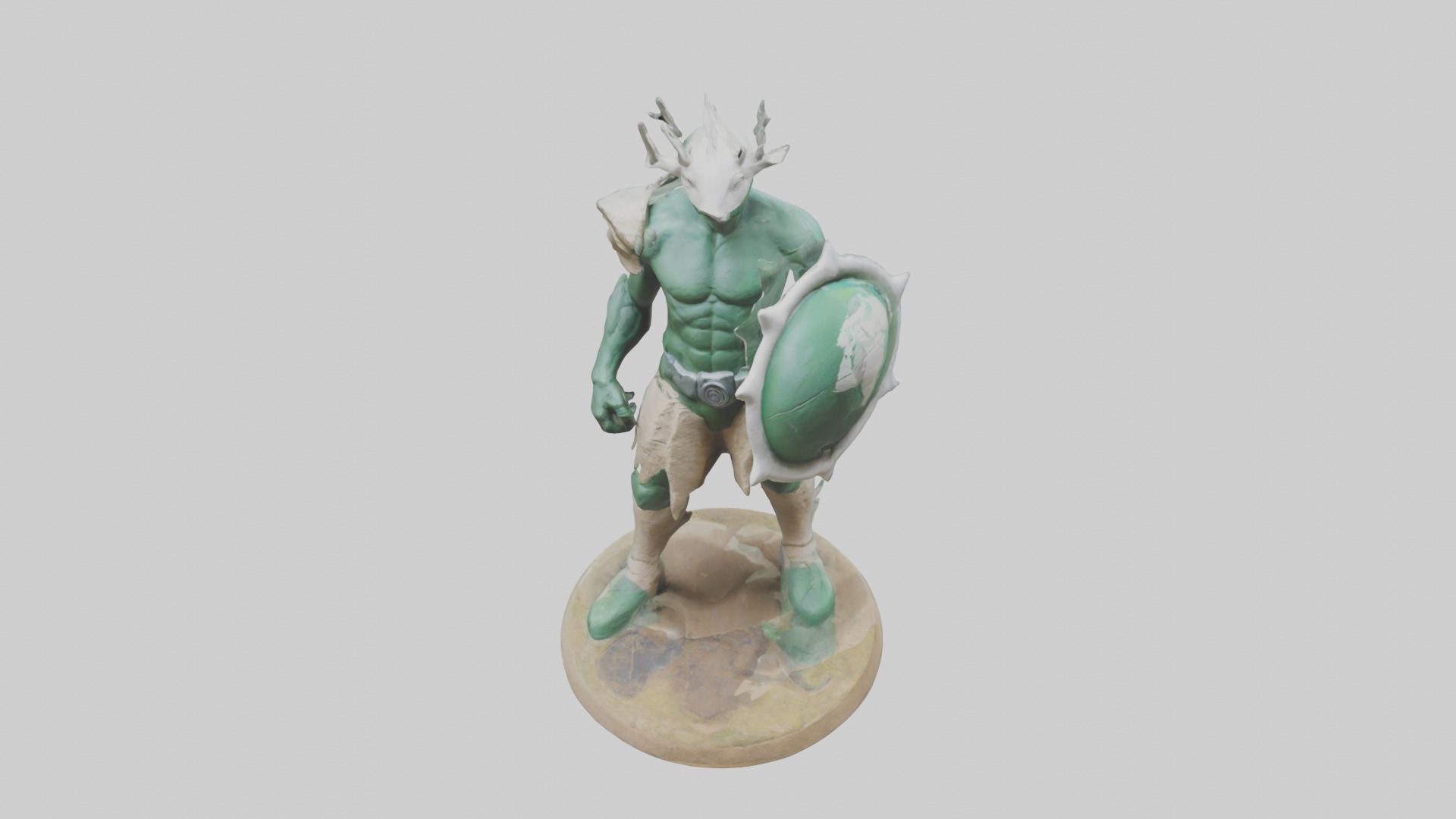 Earth Defender Sculpture model 3D model_16