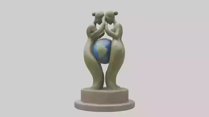 Earth Love Memorial Statue model