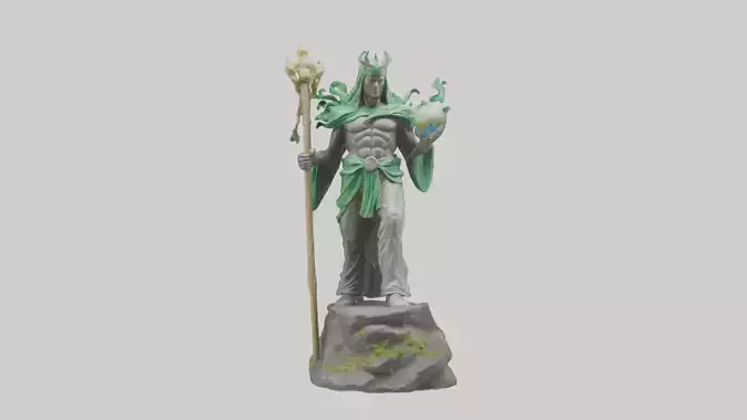 Earth Renewal Hero Statue model