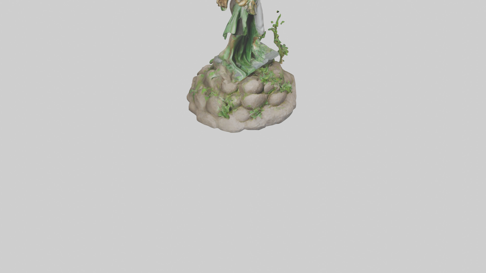 Earth Restoration Hero Statue model 3D model_7