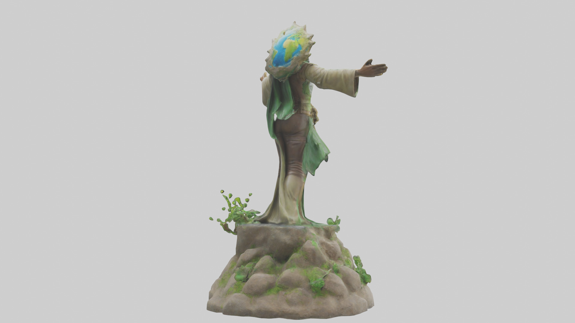Earth Restoration Hero Statue model 3D model_3