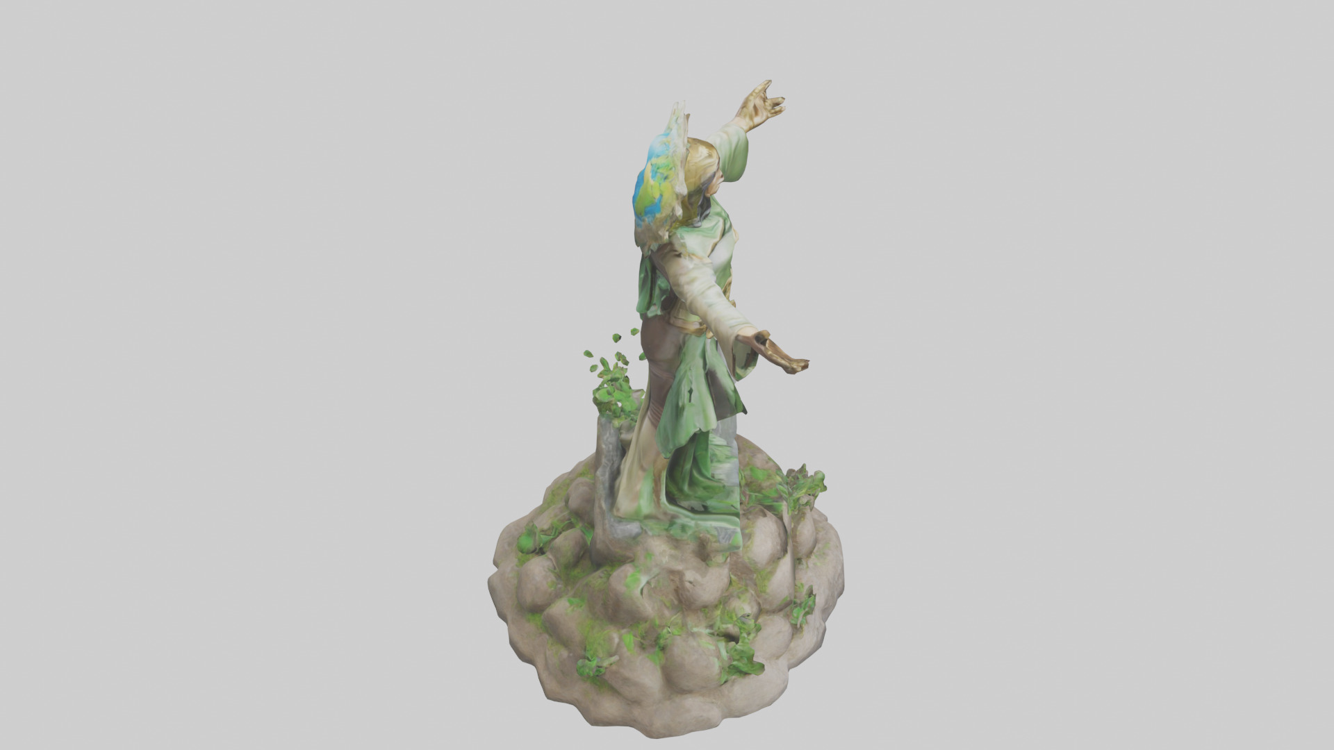 Earth Restoration Hero Statue model 3D model_18