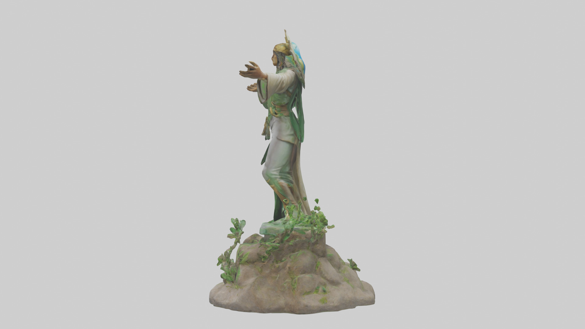 Earth Restoration Hero Statue model 3D model_12
