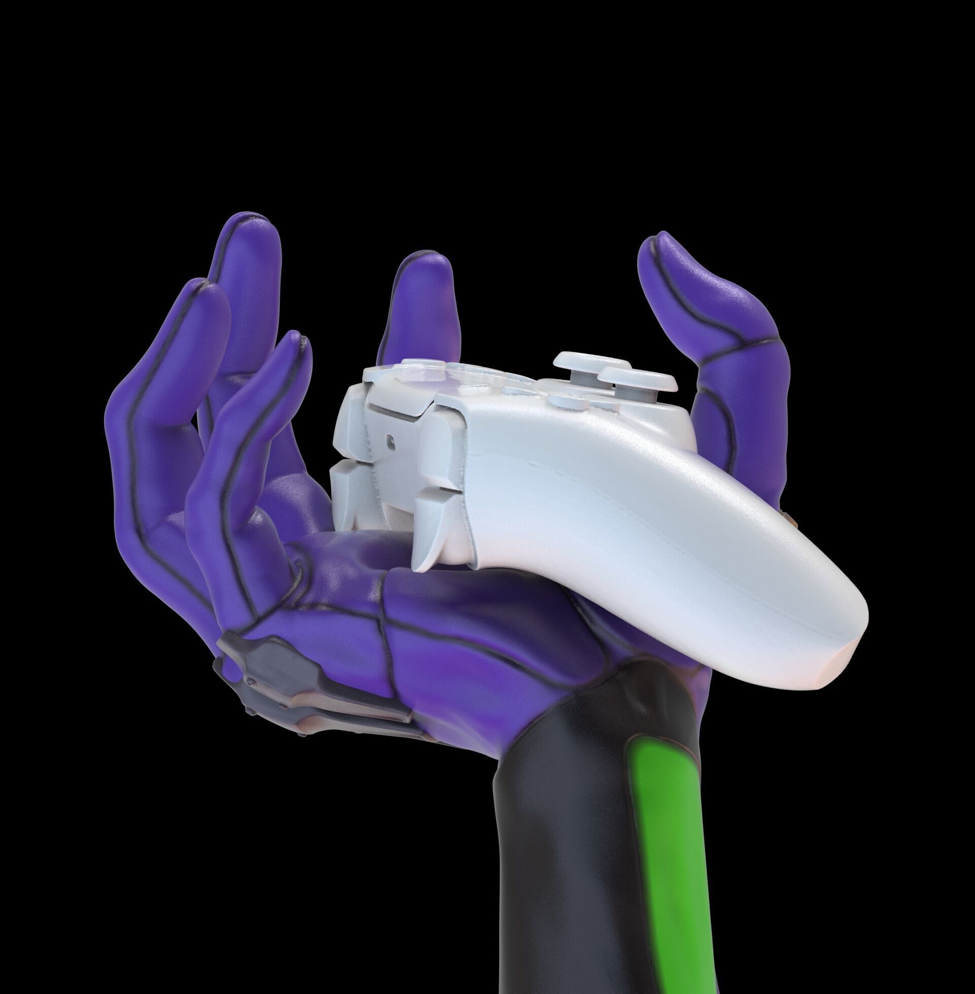 Evangelion 01 Hand Wall Display Hanger Controller Stand Holder 3D print model_27