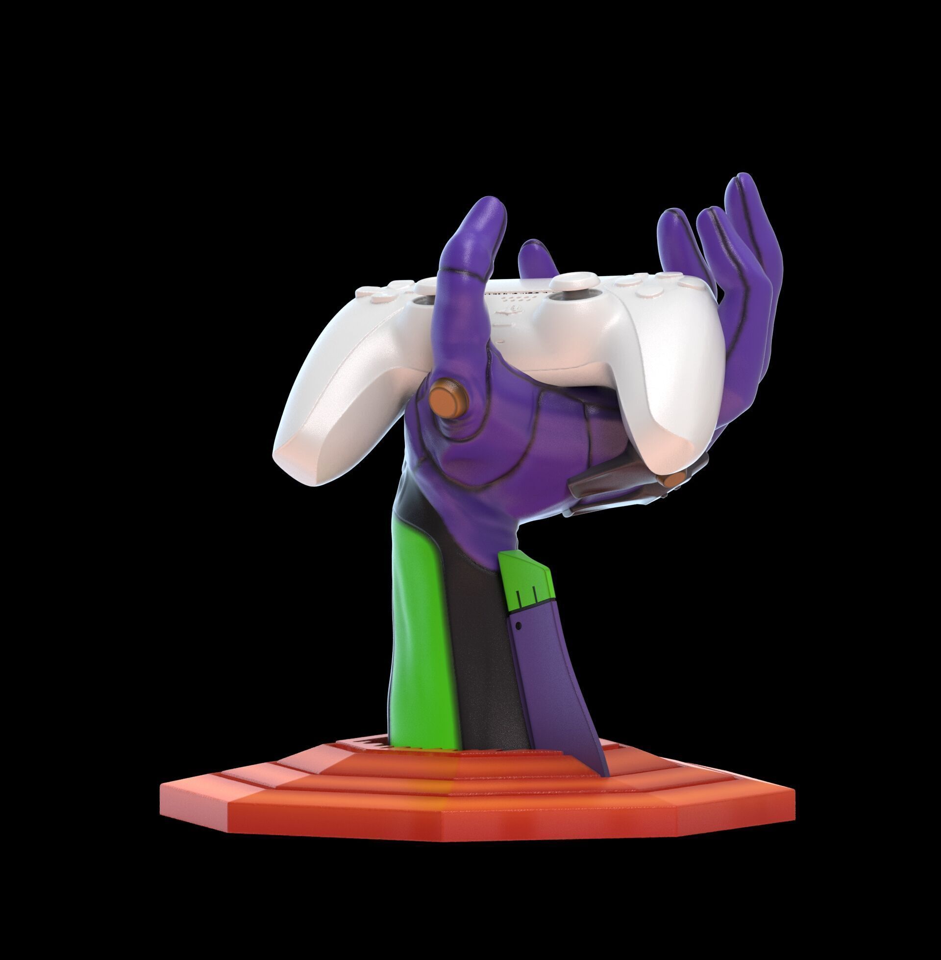 Evangelion 01 Hand Wall Display Hanger Controller Stand Holder 3D print model_25