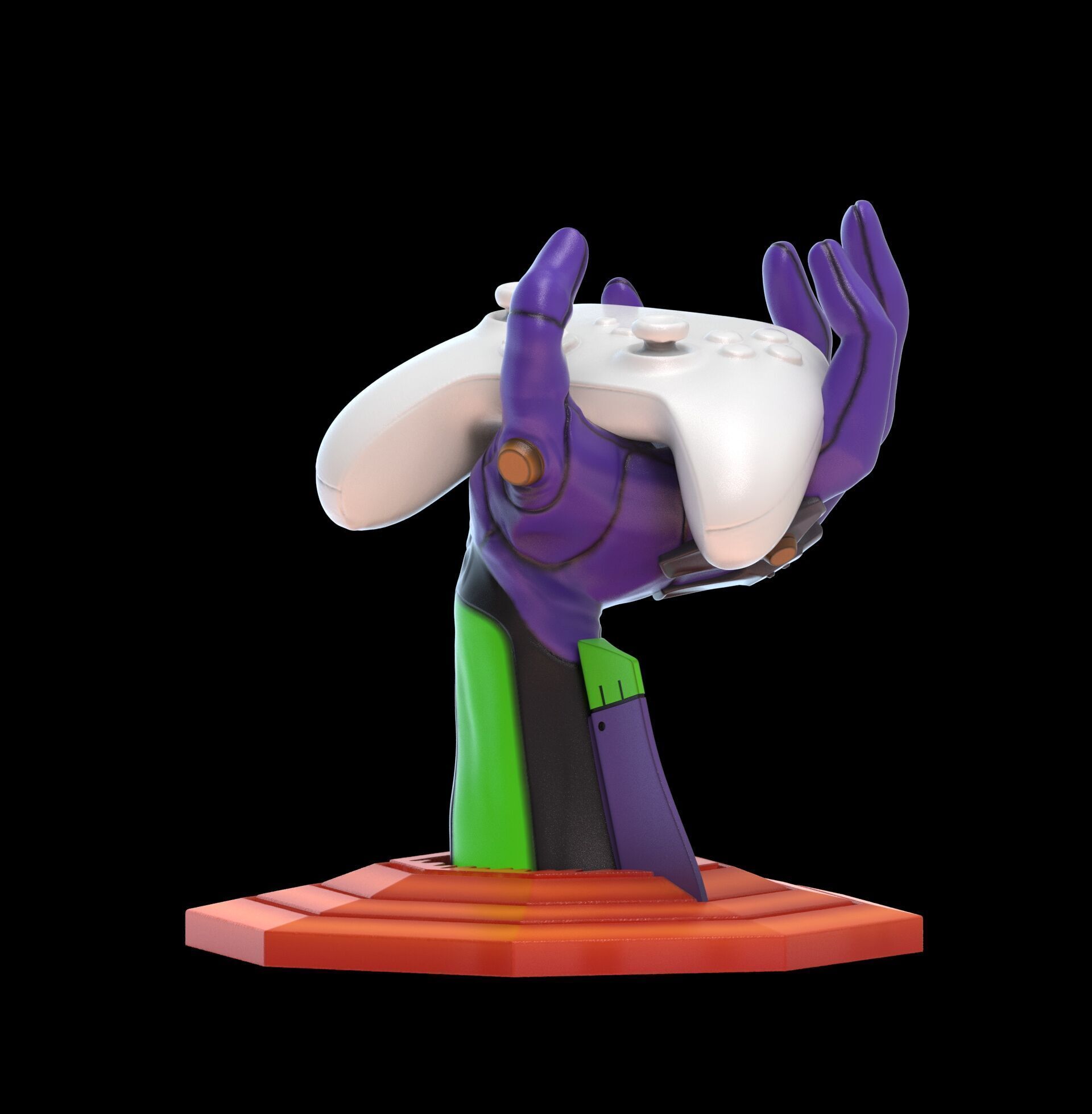 Evangelion 01 Hand Wall Display Hanger Controller Stand Holder 3D print model_21