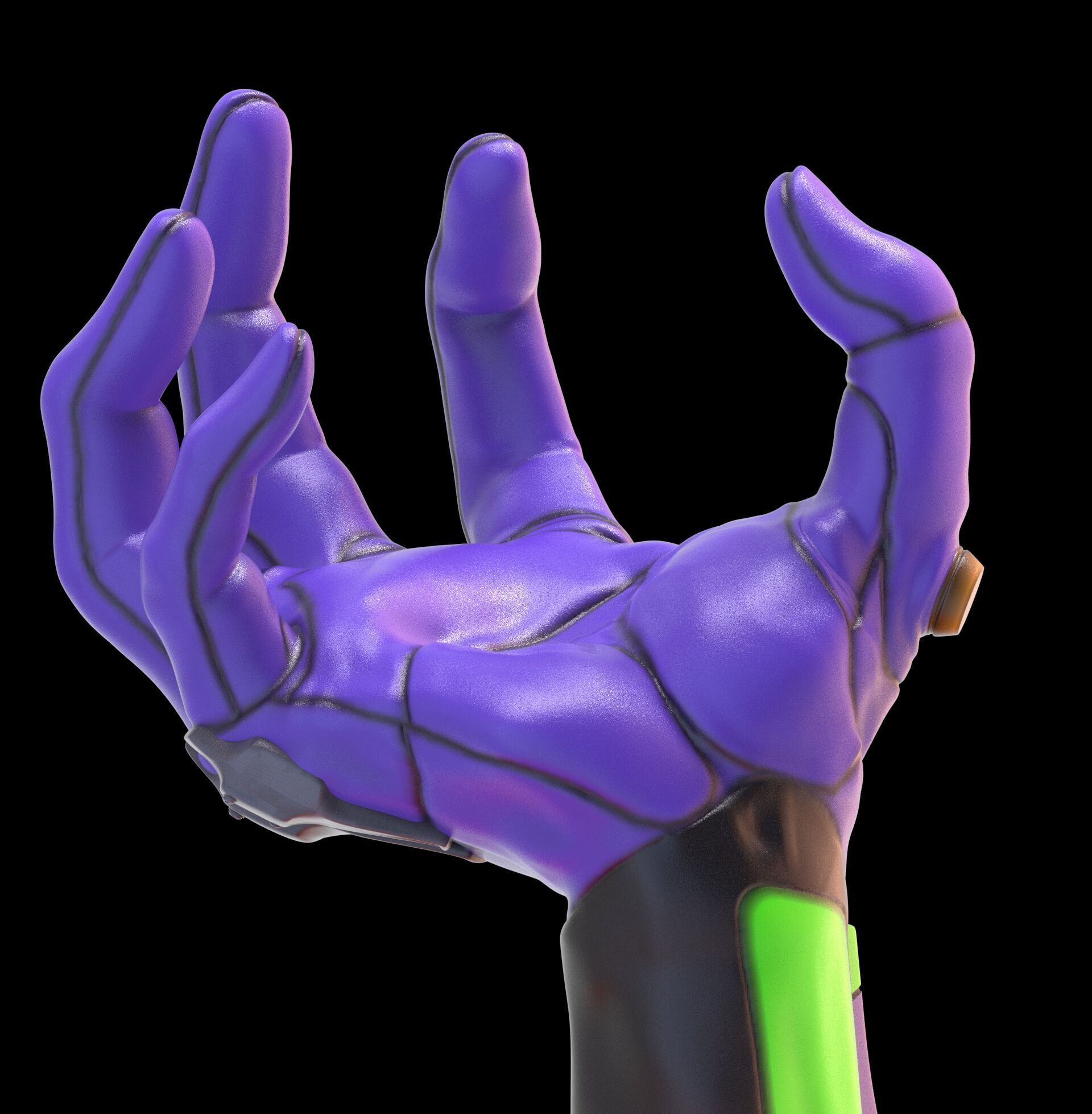 Evangelion 01 Hand Wall Display Hanger Controller Stand Holder 3D print model_19