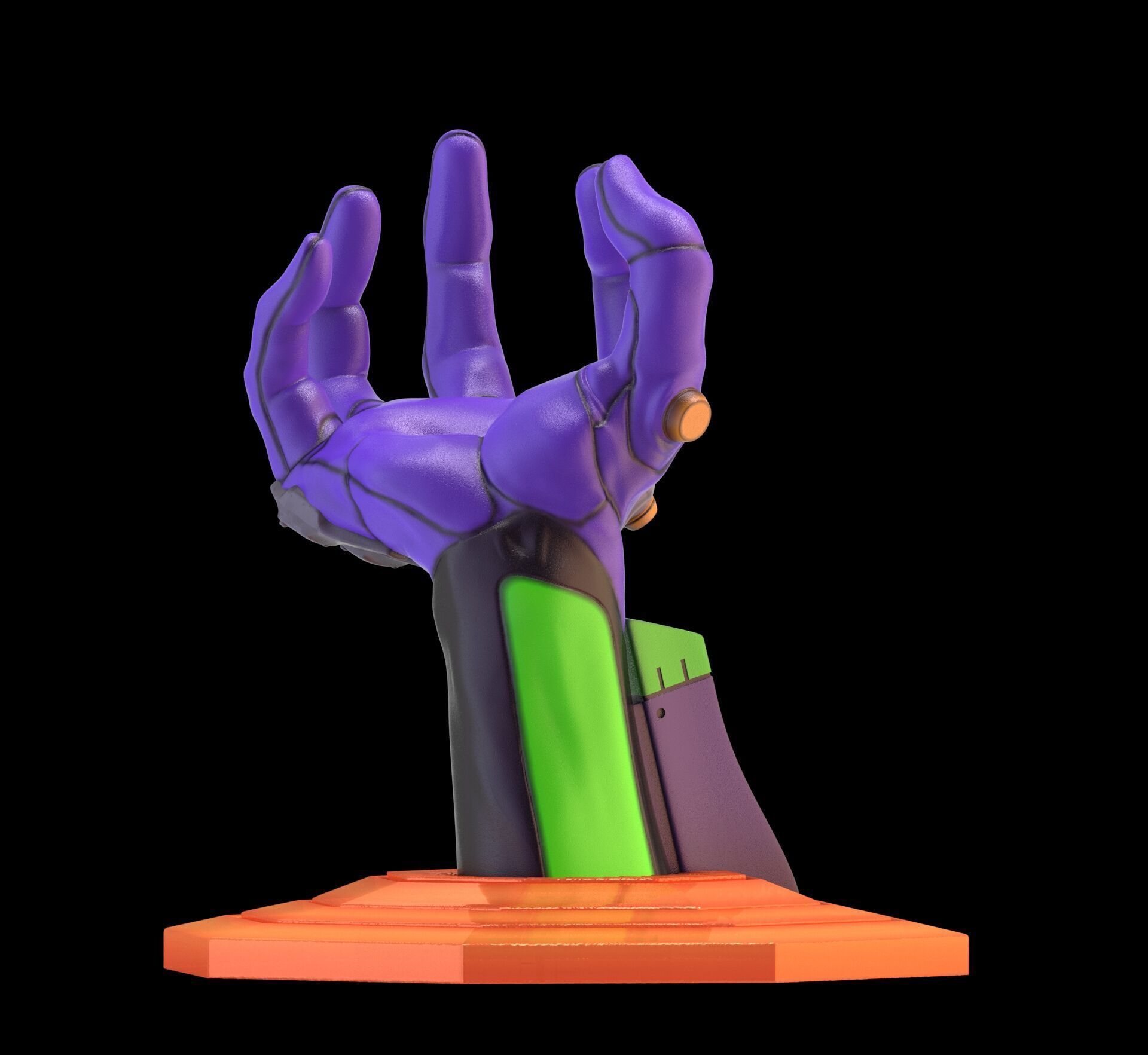 Evangelion 01 Hand Wall Display Hanger Controller Stand Holder 3D print model_16