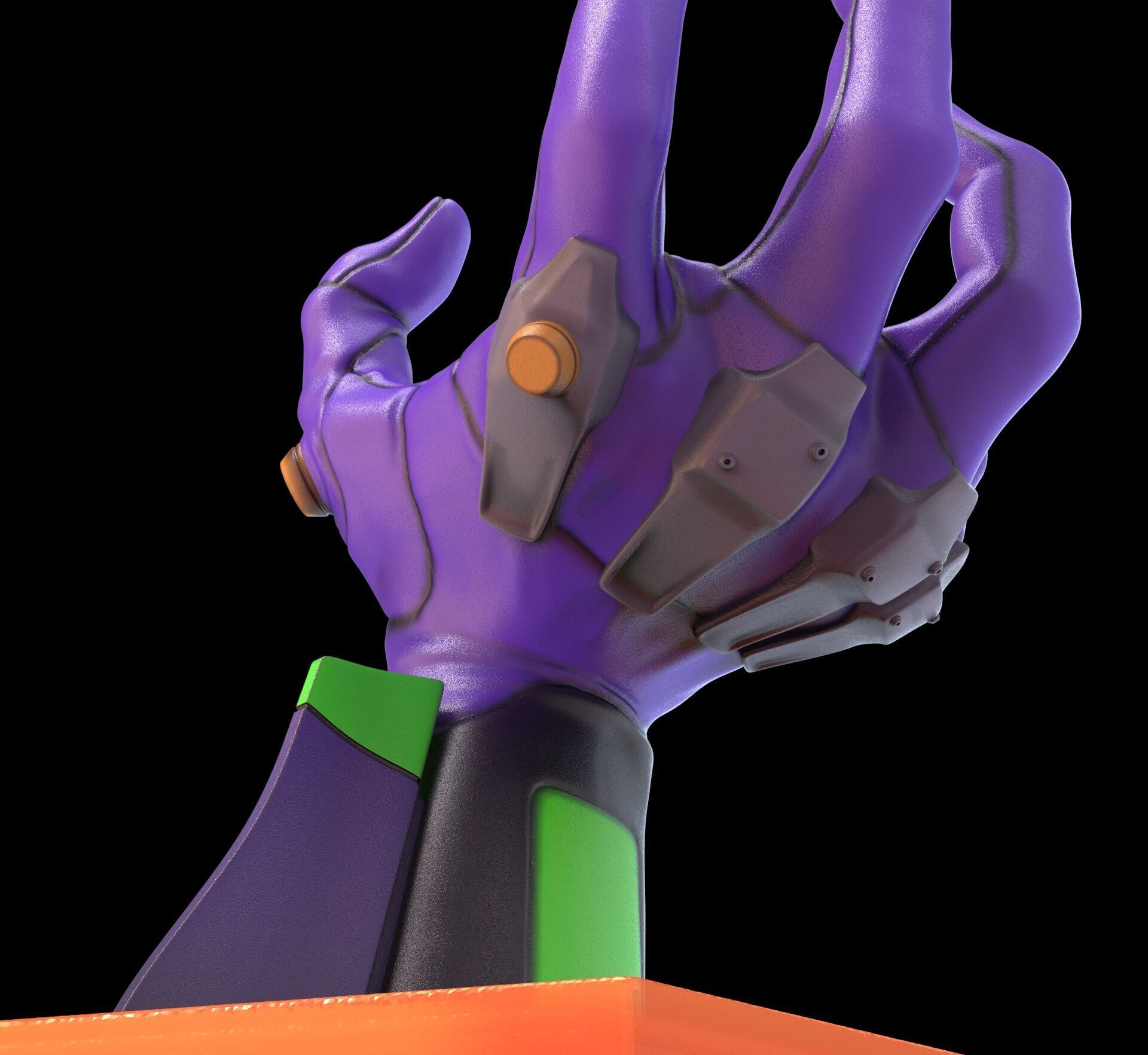 Evangelion 01 Hand Wall Display Hanger Controller Stand Holder 3D print model_13