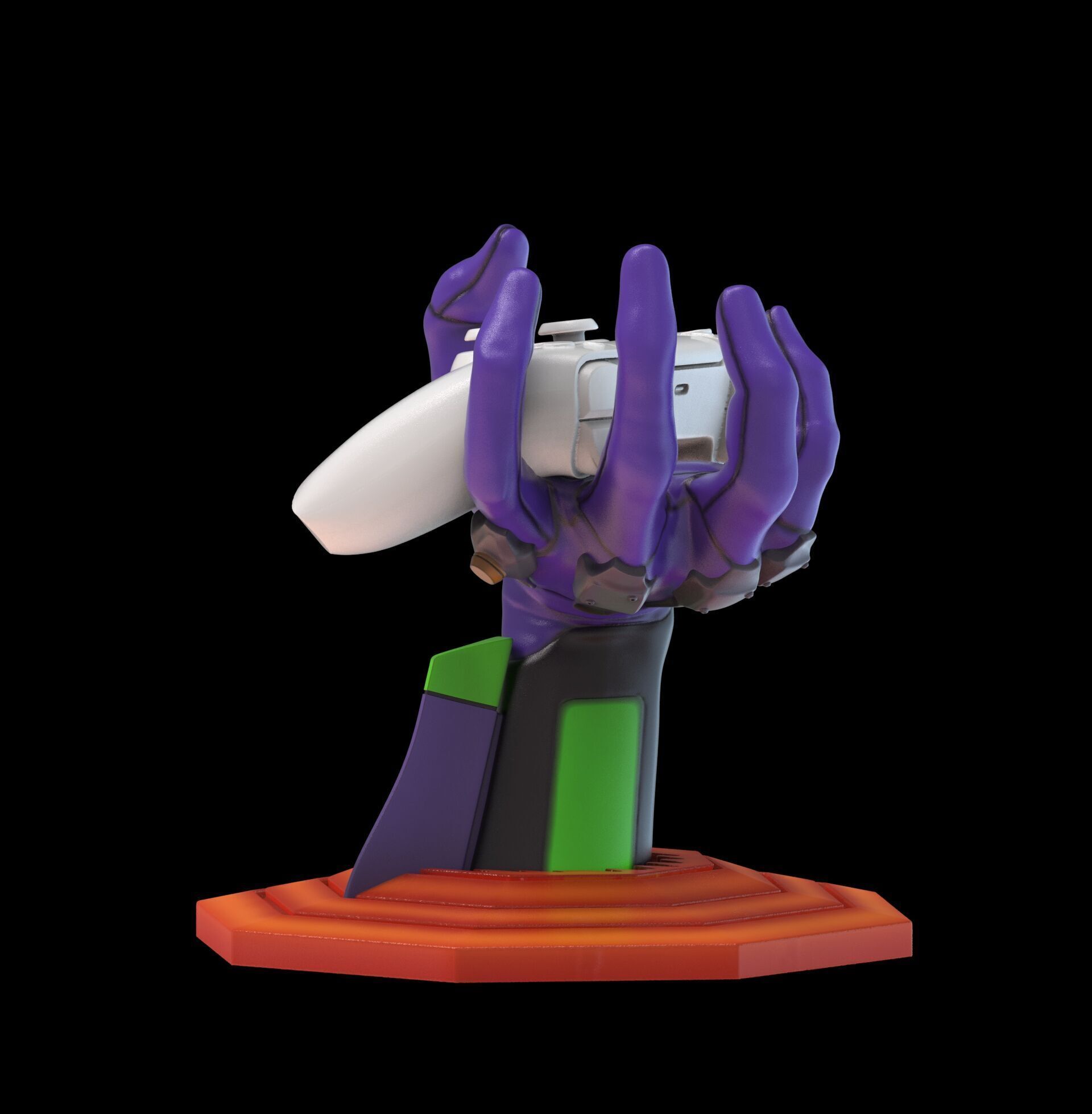 Evangelion 01 Hand Wall Display Hanger Controller Stand Holder 3D print model_26