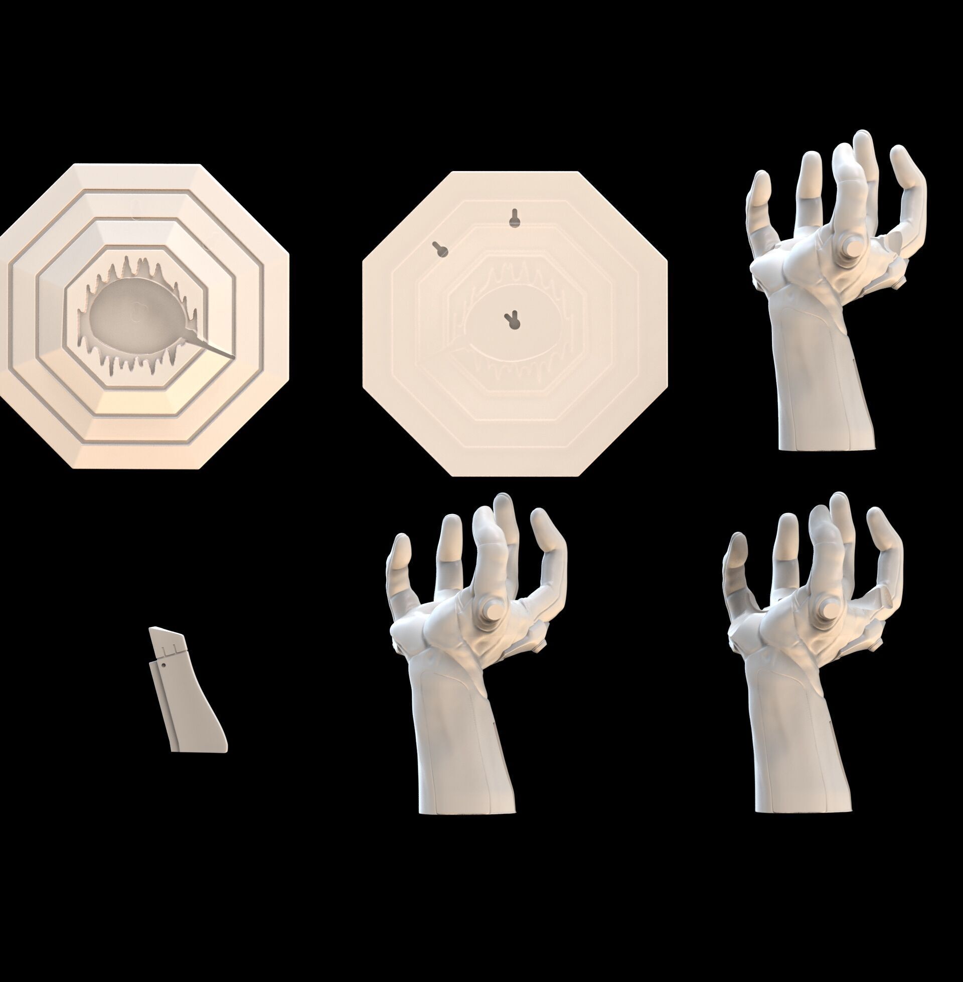 Evangelion 01 Hand Wall Display Hanger Controller Stand Holder 3D print model_38