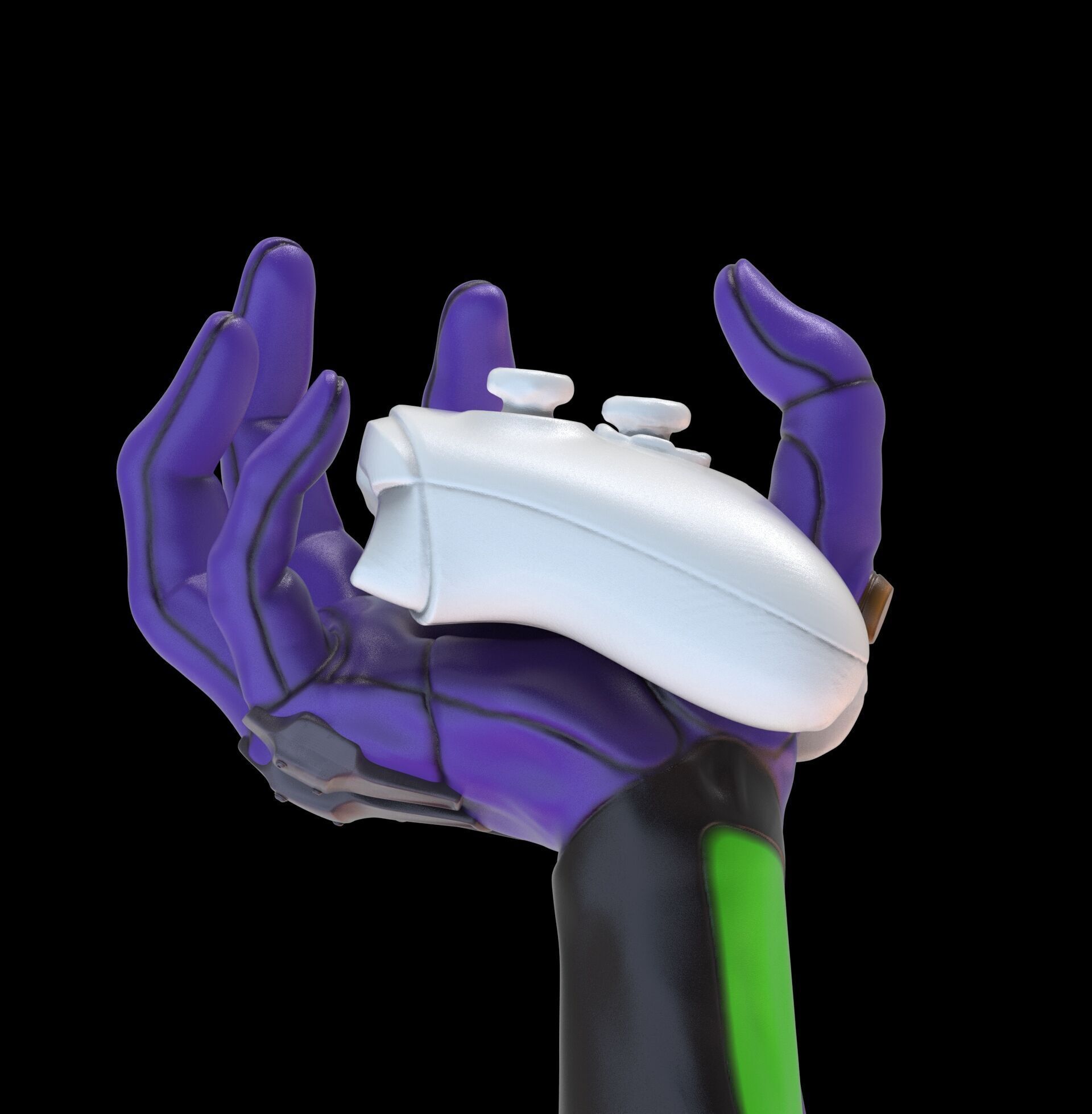 Evangelion 01 Hand Wall Display Hanger Controller Stand Holder 3D print model_23